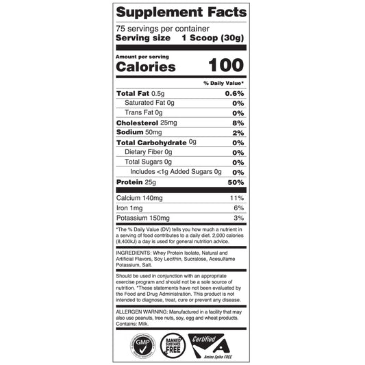 WheyLabs - Elite Series Ripped Isolate Protein VANILLA ICE CREAM 4lbs