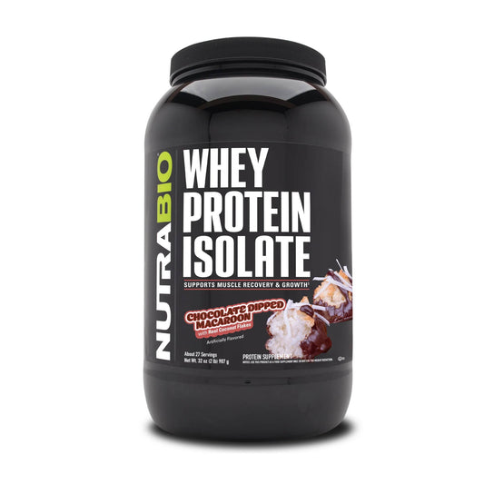 Nutrabio – Whey Protein Isolate CHOCOLATE DIPPED MACAROON 2lbs