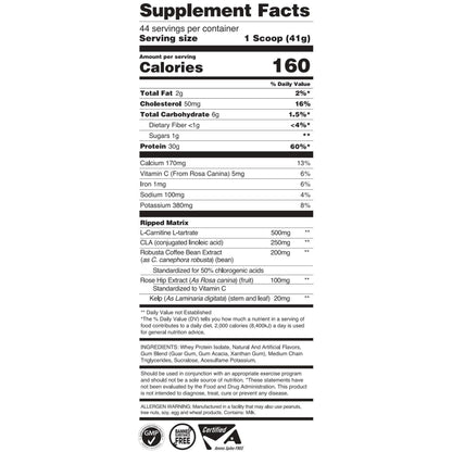WheyLabs - Elite Series Ripped Isolate Protein VANILLA ICE CREAM 4lbs