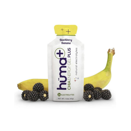 Huma + Chia Energy Gel Plus Natural Electrolytes Blackberry Banana 42g