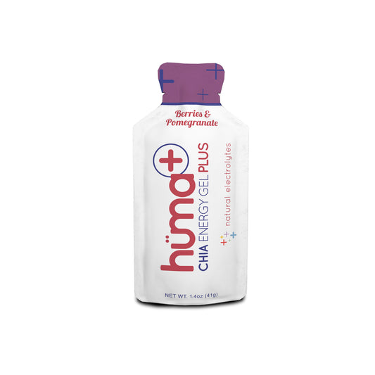 Huma + Chia Energy Gel Plus Natural Electrolytes Berries &amp; Pomegranate 41g