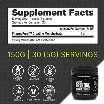 Nutrabio - Caffeine (200mg) 500 Vegetable Capsules